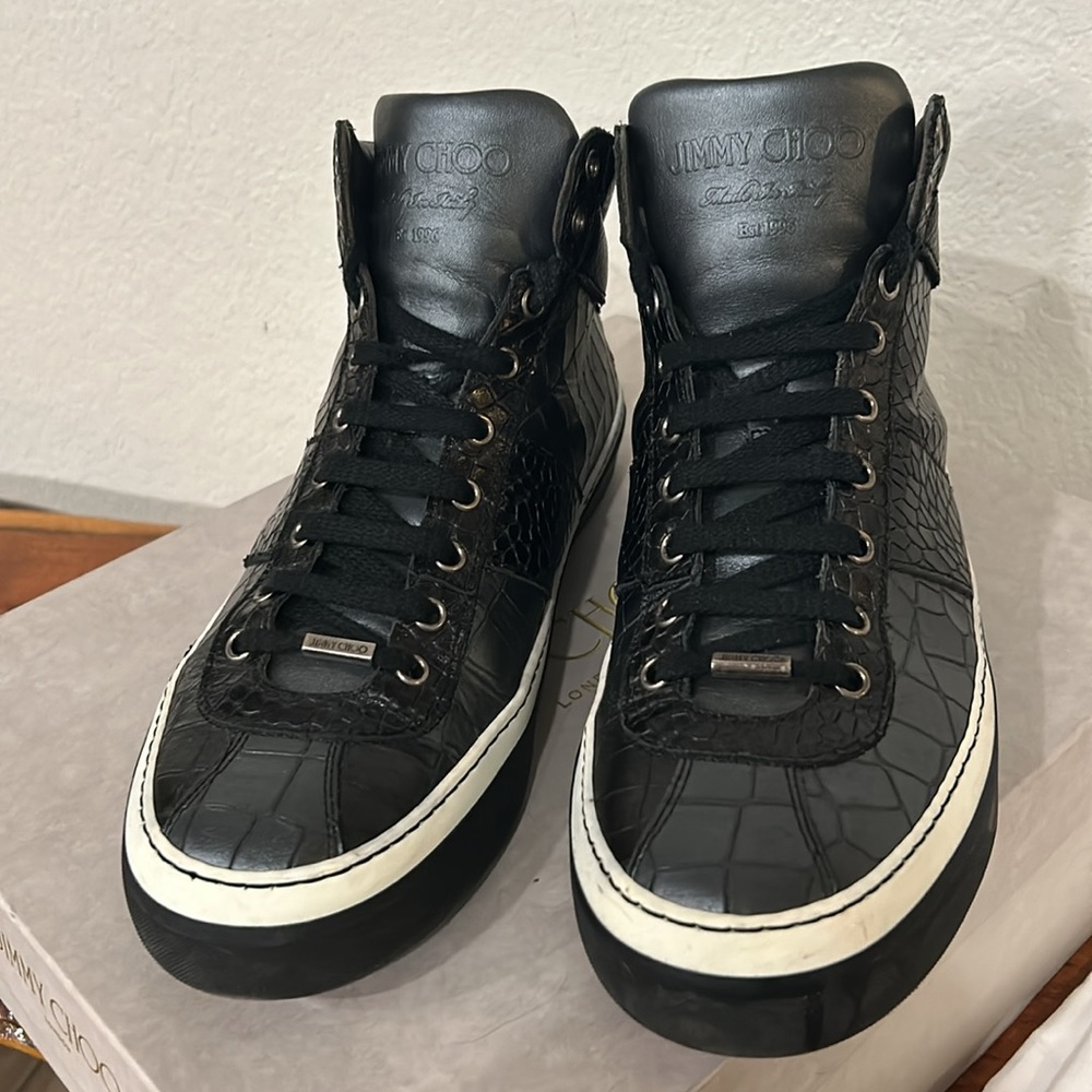 Jimmy Choo leather High top sneakers